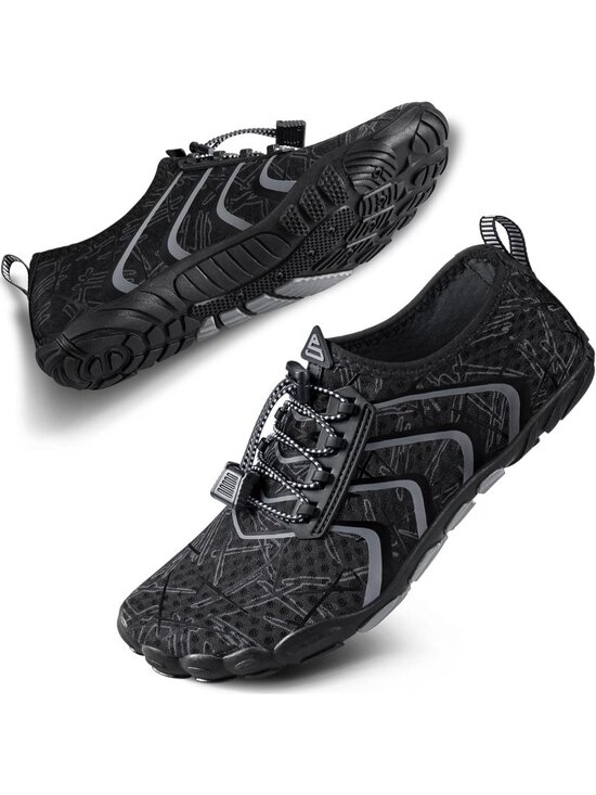 ?Men\'s Gradient Black Spandex Low Top Quick Dry Comfortable Lace up Shoes